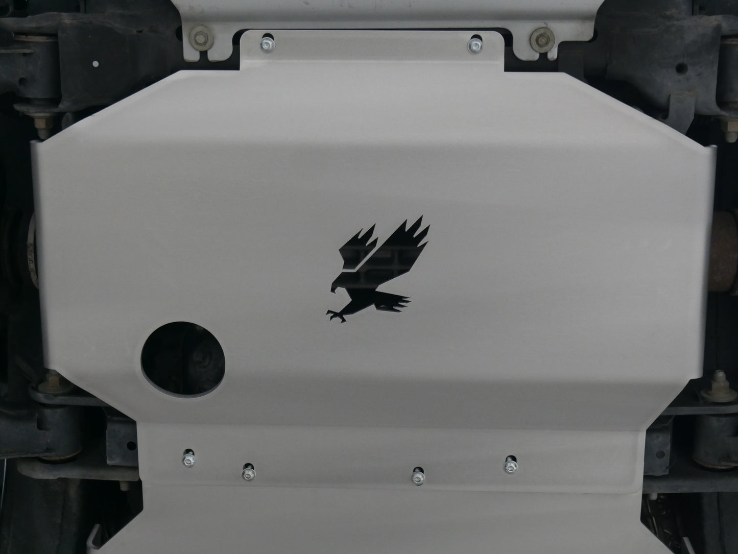 Engine skid plate front view