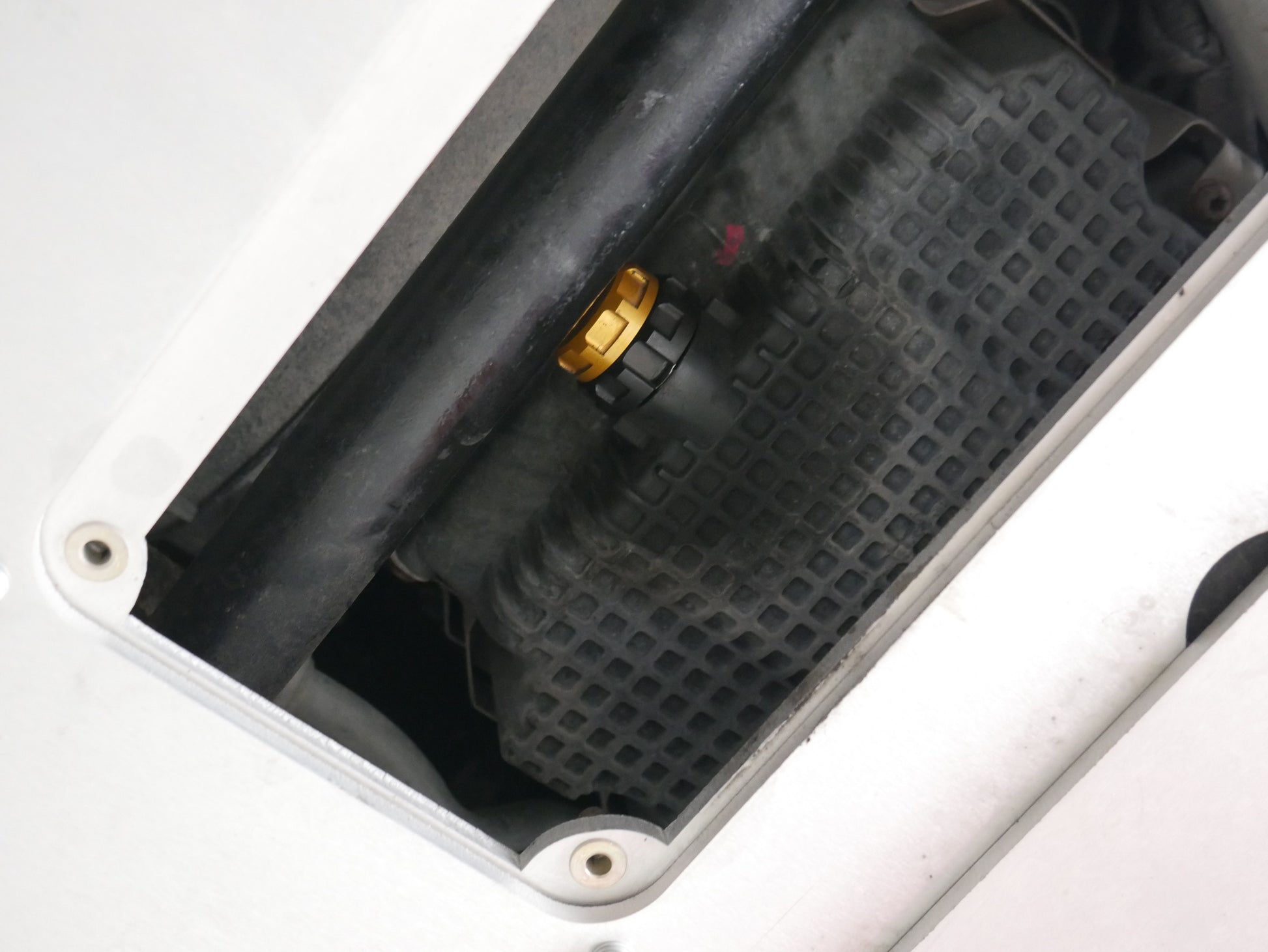 Ford F-150 Transmission Skid Plate Oil Plug Access