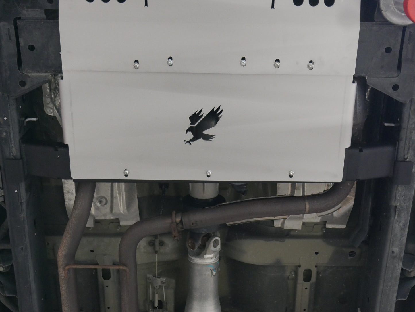 Transfer case skid front view